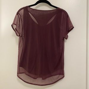 Lululemon workout top. Size 4. Maroon.